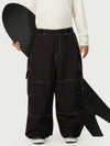 Pantalon de ski cargo utilitaire Wild Soul Crew pour homme – Coupe ample à coutures renforcées