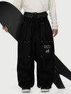 Pantalon de ski cargo utilitaire Camden Punk Rivet Street pour homme – Coupe ample et décontractée