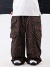 Pantalon de neige cargo utilitaire multipoches à motif léopard Wild Soul Steeze ParkRider pour femme