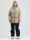 Combinaison de ski cargo multifonctionnelle Gsou Snow pour femme, résistante et performante.