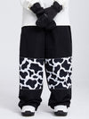 Pantalon de neige cargo réfléchissant à motif swaggy pour femme, toutes saisons