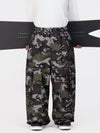 Pantalon de neige ample Nightline Park Rider pour homme, avec bandes réfléchissantes et poches cargo.