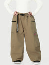 Pantalon de neige cargo utilitaire extensible et résistant Techline pour femme – Coupe ample et décontractée
