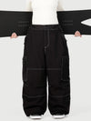 Pantalon de ski cargo utilitaire Wild Soul Crew pour femme – Coupe ample à coutures renforcées