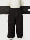 Pantalon de ski cargo utilitaire Wild Soul Crew pour homme – Coupe ample à coutures renforcées