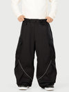 Pantalon de ski cargo utilitaire réfléchissant Camden Punk pour homme – Coupe ample et décontractée