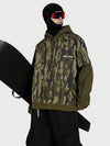 Sweat à capuche de ski freestyle Park Rider pour homme – Modèle 2 en 1 à plusieurs couches avec manches contrastées