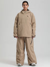 Combinaisons de ski amples Gsou Snow pour femmes, style montagne durable.