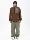 Ensemble pull en polaire sherpa pour homme et pantalon de ski ample style freerider urbain