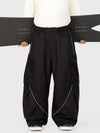 Pantalon de ski cargo utilitaire réfléchissant Camden Punk pour homme – Coupe ample et décontractée
