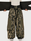 Pantalon de neige super ample Wild Motion pour femme, multipoches, à blocs de couleurs réfléchissants.