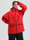 Veste de ski cargo multifonctionnelle Gsou Snow pour femme, résistante et performante.