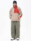 Ensemble pull en polaire sherpa pour homme et pantalon de ski ample style freerider urbain
