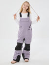 Salopette de ski imperméable et isolante avec genouillères réfléchissantes et protections réfléchissantes pour filles