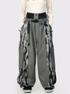 Pantalon de neige extra ample Wild Motion pour femme, à blocs de couleurs réfléchissants.