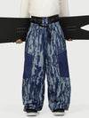 Pantalon de ski Wild Motion pour homme, multipoches, à blocs de couleurs réfléchissants et très ample.