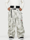 Pantalon de neige cargo ample et fonctionnel pour homme, avec ceinture utilitaire et poches multiples.