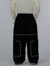 Pantalon de neige ample Nightline Park Rider pour homme, avec bandes réfléchissantes et poches cargo.