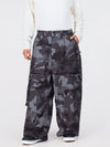 Pantalon de neige ample Nightline Park Rider pour homme, avec bandes réfléchissantes et poches cargo.
