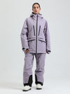Combinaison de ski cargo multifonctionnelle Gsou Snow pour femme, résistante et performante.