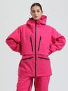 Veste de ski cargo multifonctionnelle Gsou Snow pour femme, résistante et performante.