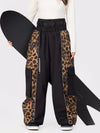 Pantalon de neige extra ample Wild Motion pour femme, à blocs de couleurs réfléchissants.