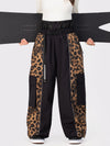 Pantalon de neige extra ample Wild Motion pour femme, à blocs de couleurs réfléchissants.