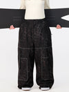 Pantalon de neige ample Nightline Park Rider pour femme, avec bandes réfléchissantes et poches cargo.
