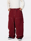 Pantalon de snowboard UrbanCraft Utility Freeride Baggy pour homme avec empiècements renforcés