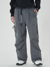 Pantalon de ski ample Prime Mountain pour femme avec deux poches cargo latérales