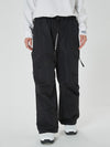 Pantalon de ski ample Prime Mountain pour femme avec deux poches cargo latérales