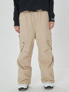 Pantalon de ski ample à poches cargo pour femme, style montagne chic