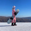 Combinaisons de ski une pièce roses Doorek pour femmes