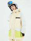 Veste de neige à blocs de couleur réfléchissants Vector Winter Invitation pour femmes