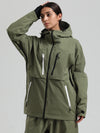 Veste de ski cargo fonctionnelle et résistante Gsou Snow pour femme, idéale pour la montagne et l'hiver.