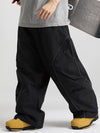 Pantalon de ski cargo ample réfléchissant à bord lumineux Gsou Snow pour homme