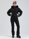 Combinaison de ski Arctic Vogue DownTop pour femme, doublée polaire, style montagnard chic