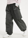 Pantalon de snowboard cargo ample en denim Rabbit Snow Prime pour femme
