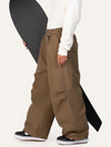 Pantalon de travail en denim brut à rivets pour homme, coupe oversize, avec double poche arrière.