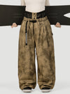 Pantalon de neige ample OG pour femme, style urbain et inspiré des vêtements de travail, avec rivets apparents.