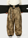 Pantalon de neige ample OG pour homme, style urbain, inspiré des vêtements de travail, avec rivets apparents et coupe large.