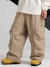 Pantalon de ski cargo ample et réfléchissant à bord lumineux Gsou Snow pour femme