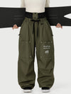 Pantalon de ski cargo utilitaire Camden Punk Rivet Street pour femme – Coupe ample et décontractée