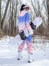 Combinaisons de snowboard d'hiver colorées et fluo pour femmes