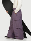 Pantalon de neige extra ample Wild Motion pour homme, avec poches cargo réfléchissantes.