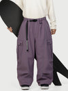 Pantalon de neige extra ample Wild Motion pour homme, avec poches cargo réfléchissantes.