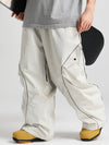 Pantalon de ski cargo ample réfléchissant à bord lumineux Gsou Snow pour homme