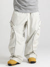 Pantalon de ski cargo ample réfléchissant à bord lumineux Gsou Snow pour homme
