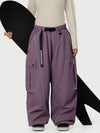 Pantalon de neige extra ample avec poches cargo réfléchissantes Wild Motion pour femme