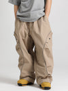 Pantalon de ski cargo ample réfléchissant à bord lumineux Gsou Snow pour homme